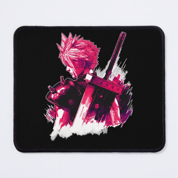 Item preview, final fantasy vii remake Digital Artwork black white red retro designed and sold by sabartgunpla.