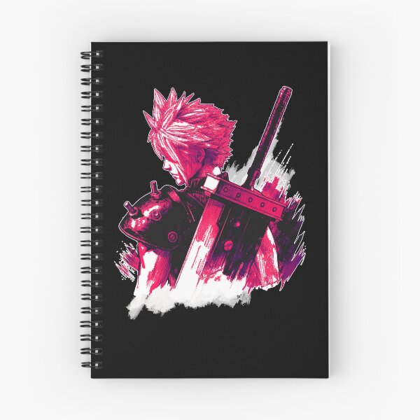 Item preview, final fantasy vii remake Digital Artwork black white red retro designed and sold by sabartgunpla.