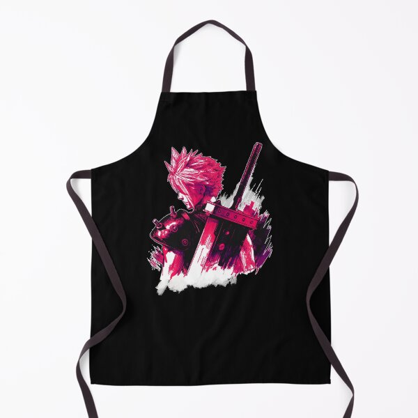 Item preview, final fantasy vii remake Digital Artwork black white red retro designed and sold by sabartgunpla.