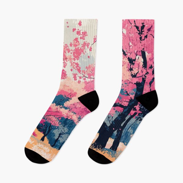 Item preview, Cherry Blossom Spring Landscape Nature Minimalist Art Illustration designed and sold by LVTFCOarts.