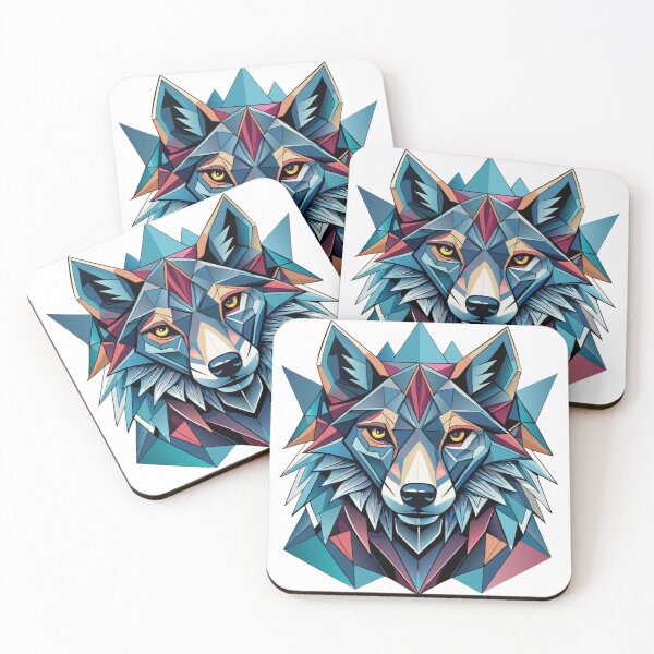Item preview, Abstract Geometric Wolf Face Modern Art designed and sold by BKB APPARELS.