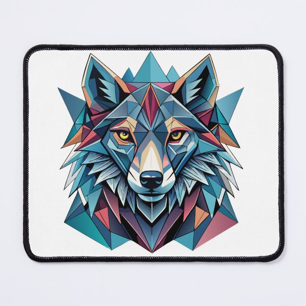 Item preview, Abstract Geometric Wolf Face Modern Art designed and sold by BKB APPARELS.