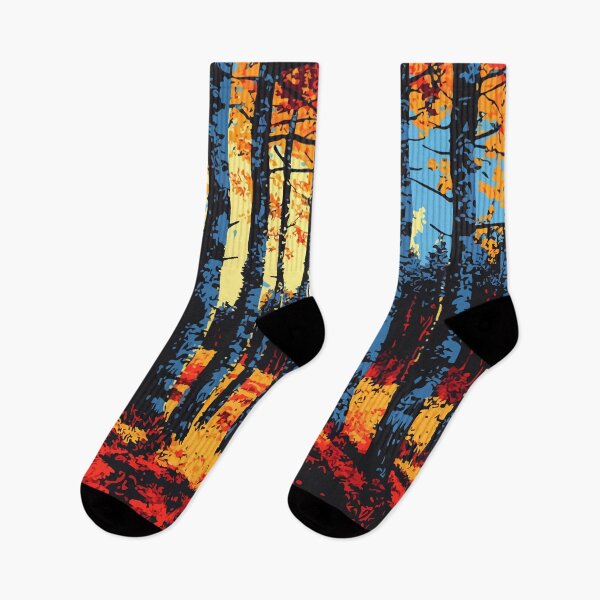 Item preview, Autumn Fall Forest Trees Landscape Nature Minimalist Art Illustration designed and sold by LVTFCOarts.