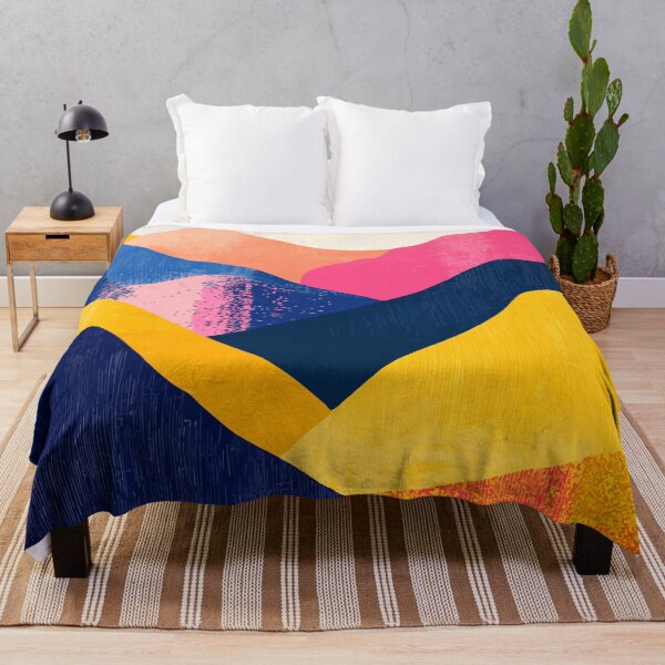 Item preview, Abstract Colorful Hills Landscape Nature Minimalist Art Illustration designed and sold by LVTFCOarts.