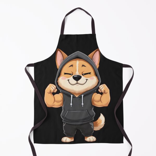 Item preview, Gym Bro Dog Flexing | Funny Chibi Workout Motivation Dog designed and sold by ColorSplash123.