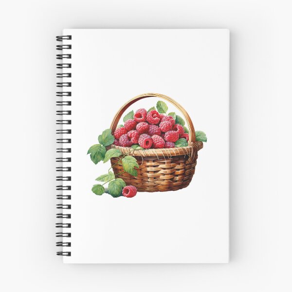 Item preview, "Raspberry Basket | Raspberries Sticker | Sweet Berry Aesthetic Art" designed and sold by Mandayartstudio.