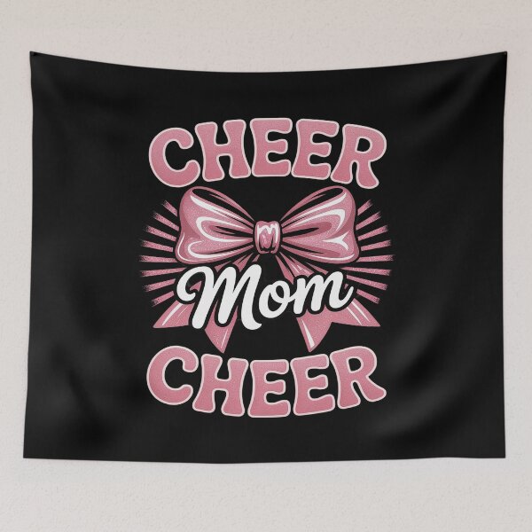 Item preview, Cheer Mom Mama Bow Cheerleader Cheerleading Pink designed and sold by Libbysharts.