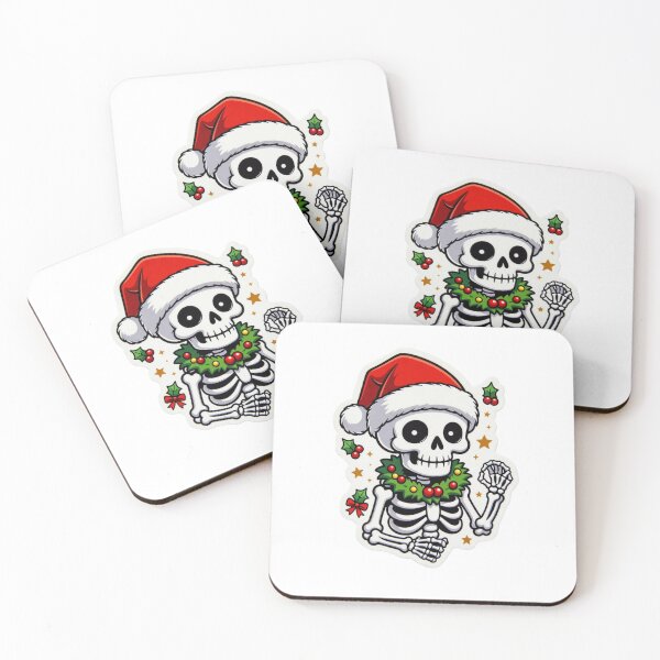 Item preview, Cute Christmas Skeleton Cartoon Illustration designed and sold by Combat Skies.