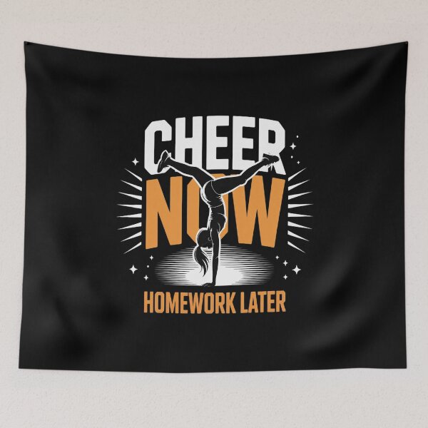 Item preview, Cheer Now Homework Later Funny Cheerleading Cheerleader designed and sold by Libbysharts.