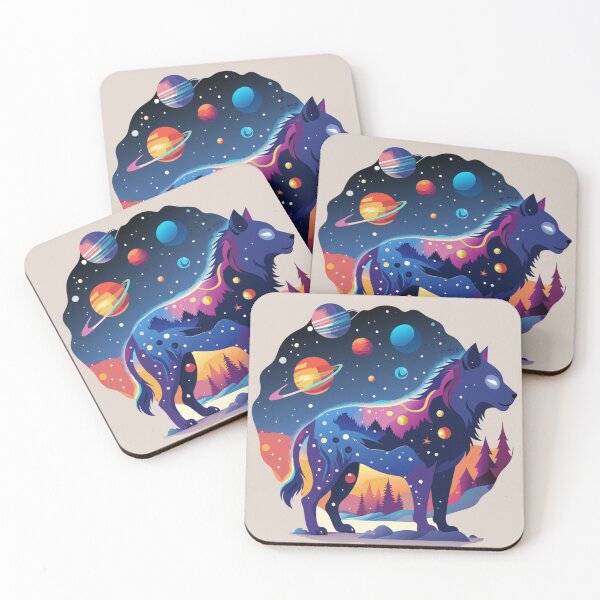 Item preview, Cosmic Wolf Galaxy Fantasy Space Art Design designed and sold by BKB APPARELS.