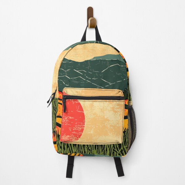 Item preview, Serene Rice Paddies Asian Landscape Nature Minimalist Art Illustration designed and sold by LVTFCOarts.