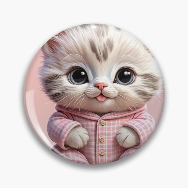 Item preview, Sleepy Kitten in Pajamas – Cozy Bedtime Cat Illustration designed and sold by 4TinyPaws.