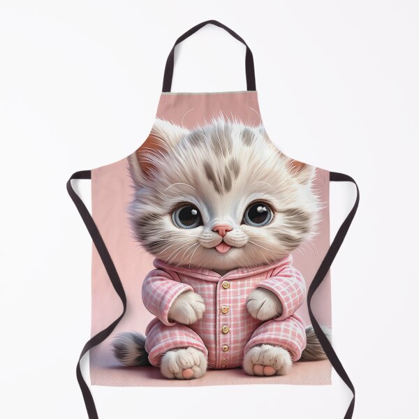Item preview, Sleepy Kitten in Pajamas – Cozy Bedtime Cat Illustration designed and sold by 4TinyPaws.
