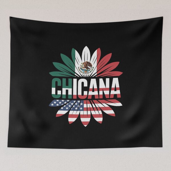 Item preview, Chicana Mexican USA Flag designed and sold by Libbysharts.