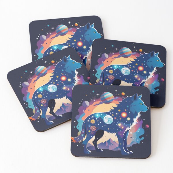 Item preview, Cosmic Wolf Galaxy Fantasy Space Art Design designed and sold by BKB APPARELS.