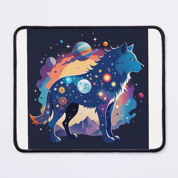 Item preview, Cosmic Wolf Galaxy Fantasy Space Art Design designed and sold by BKB APPARELS.