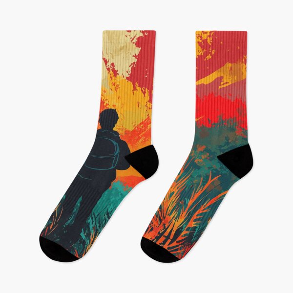 Item preview, Hiker Landscape Nature Minimalist Art Illustration designed and sold by LVTFCOarts.