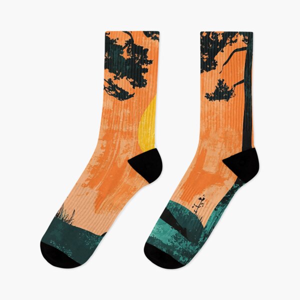 Item preview, Forest Sunset Abstract Landscape Nature Minimalist Art Illustration designed and sold by LVTFCOarts.