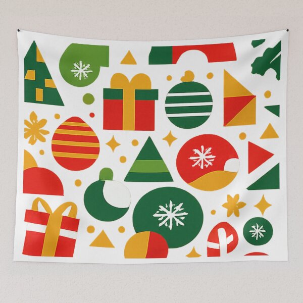 Artikelvorschau, Abstraktes Festtagsmuster | Modernes, festliches geometrisches Weihnachtsdesign entworfen und verkauft von Globalcitytees.