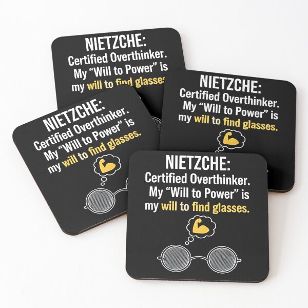 Item preview, Funny Nietzsche Philosophy Certified Overthinker Glasses Quote Design designed and sold by Vector_Vibes.