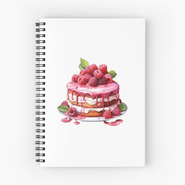 Item preview, "Raspberry Cake | Raspberries Sticker | Sweet Berry Aesthetic Art" designed and sold by Mandayartstudio.