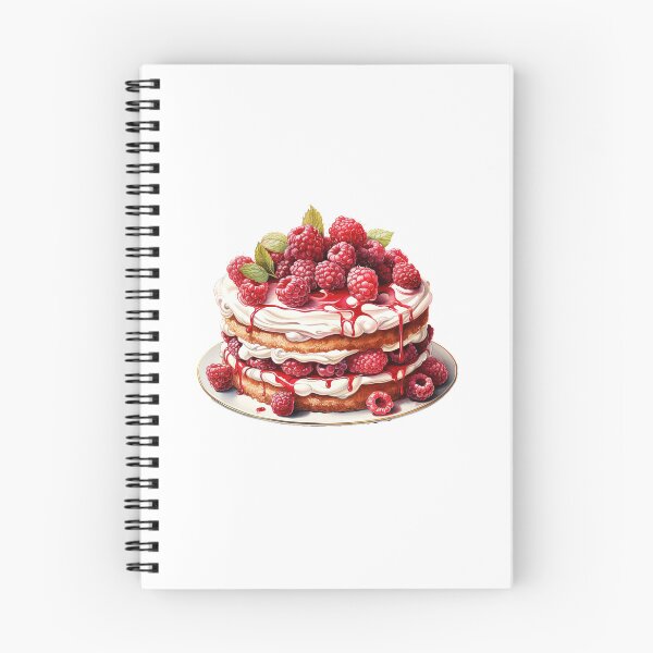 Item preview, "Raspberry Cake | Raspberries Sticker | Sweet Berry Aesthetic Art" designed and sold by Mandayartstudio.