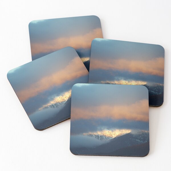 Item preview, The Sunlit Mt Bogong Peaks at Dusk designed and sold by Joy Watson - Natural Light Photography .