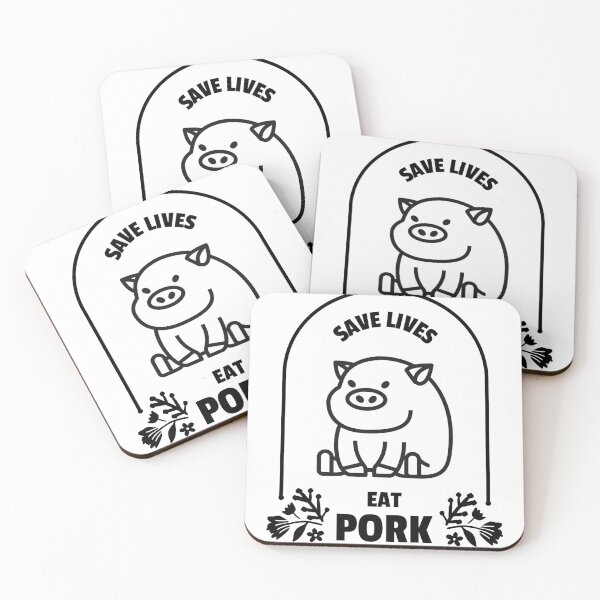 Item preview, Save Lives Eat Pork designed and sold by morve_eternelle.