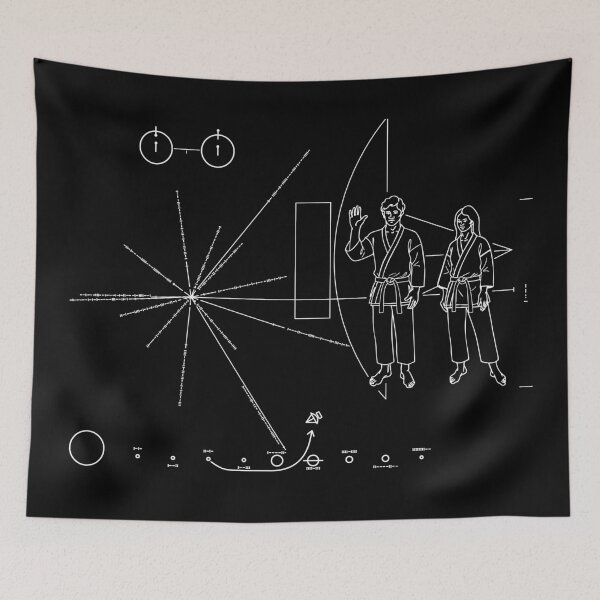 Item preview, Pioneer Plaque Karate Gi Cosmic Line Art designed and sold by Ossu-Couture.