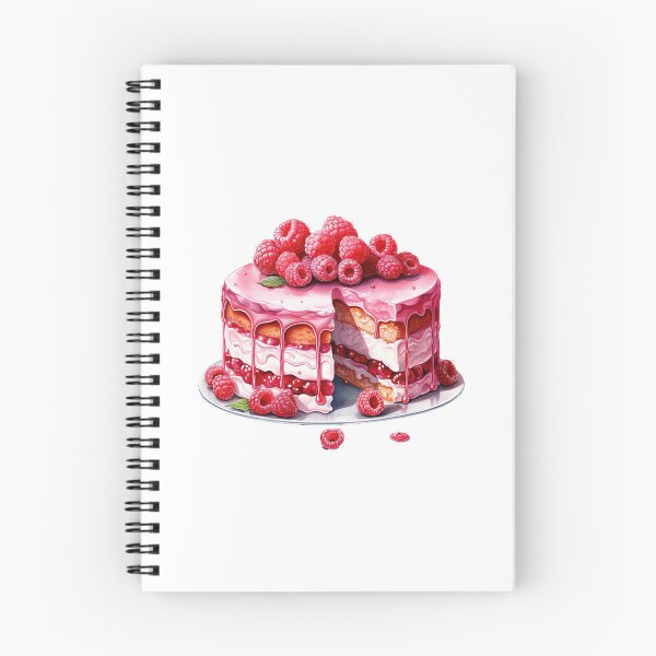 Item preview, "Raspberry Cake | Raspberries Sticker | Sweet Berry Aesthetic Art" designed and sold by Mandayartstudio.