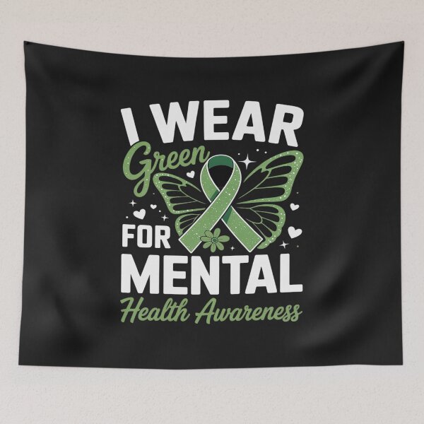 Item preview, I Wear Green For Mental Health Awareness Month Butterfly designed and sold by GaryPacheco6.