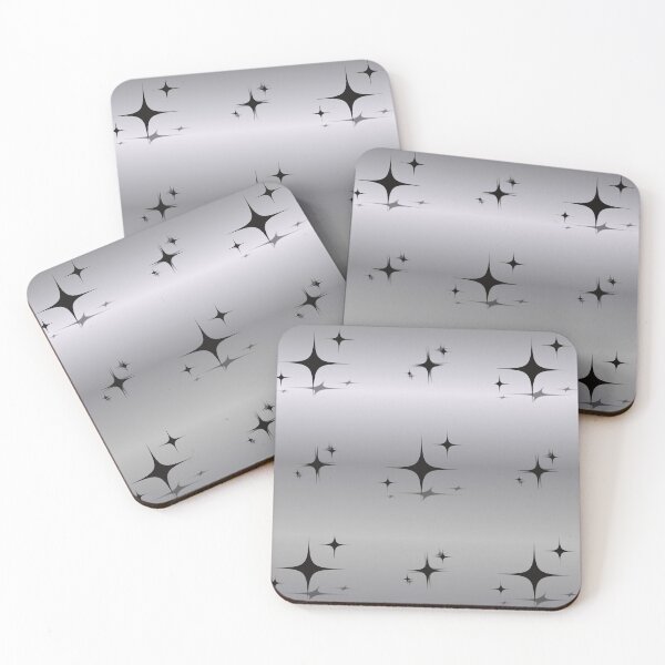 Item preview, Metallic Silver Cyber Stars Pattern. designed and sold by ankit2374.