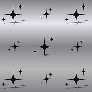 Artwork thumbnail, Metallic Silver Cyber Stars Pattern. by ankit2374