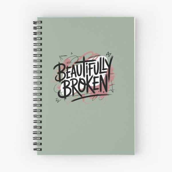 Item preview, Beautifully Broken Design with Expressive Typography and Abstract Brushstroke Aesthetic designed and sold by SplashTastic.