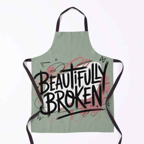 Item preview, Beautifully Broken Design with Expressive Typography and Abstract Brushstroke Aesthetic designed and sold by SplashTastic.