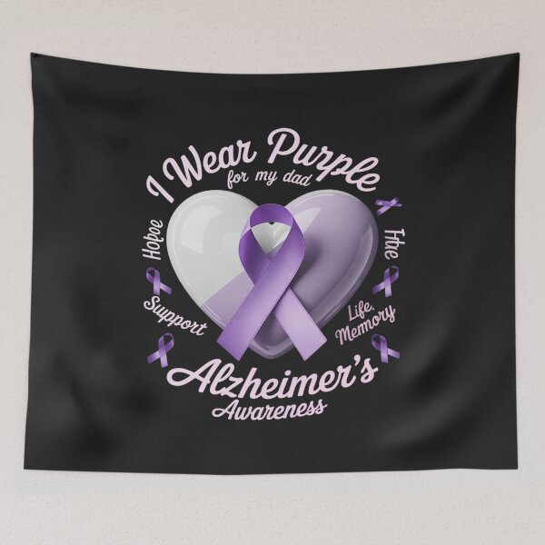 Item preview, I Wear Purple For Dad Alzheimer's Awareness Support designed and sold by GaryPacheco6.