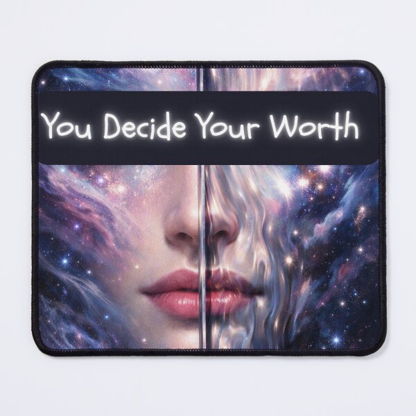 Item preview, Mirror Soul Split Face Reflection – You Decide Your Worth Inspirational Art designed and sold by wardrop24.