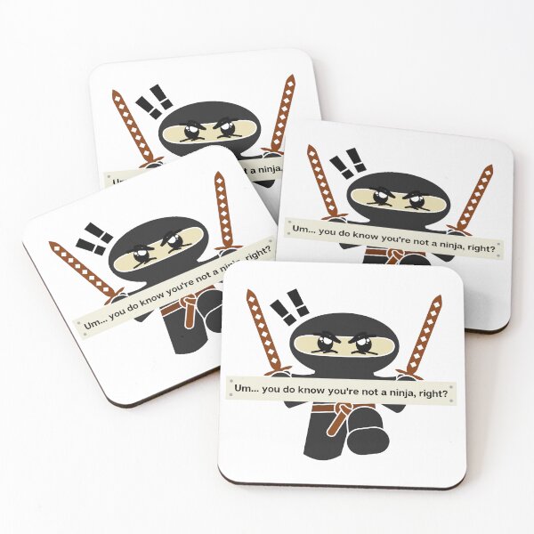 Item preview, Um… You Do Know You’re Not a Ninja, Right? | Funny Cartoon Ninja Quote designed and sold by PaisleyMarten.