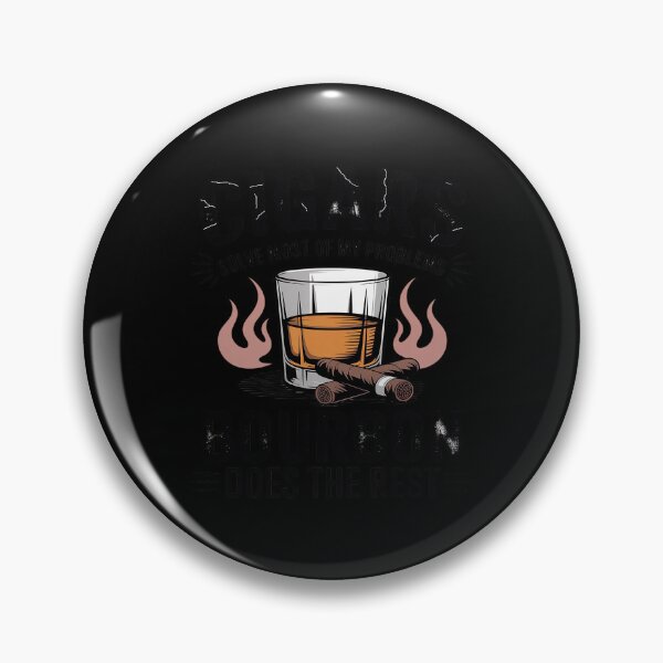Item preview, Cigars Solve Problems Bourbon Does the Rest Father's Day designed and sold by Tatianamiobi.