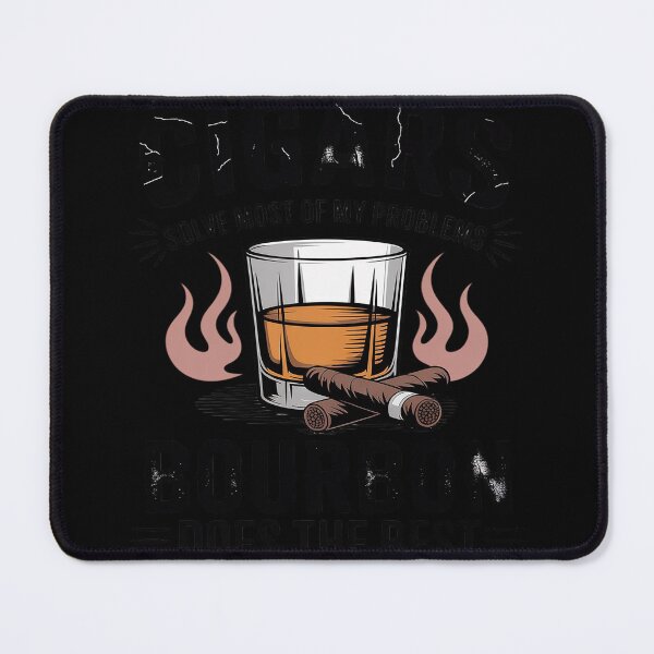 Item preview, Cigars Solve Problems Bourbon Does the Rest Father's Day designed and sold by Tatianamiobi.