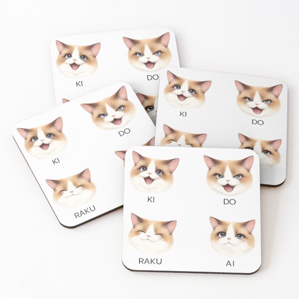 Item preview, Emotional Cat Faces – KI DO RAKU AI | Cute Ragdoll Cat Expressions designed and sold by Monchatra.