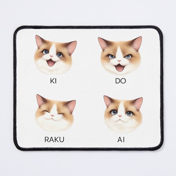 Item preview, Emotional Cat Faces – KI DO RAKU AI | Cute Ragdoll Cat Expressions designed and sold by Monchatra.