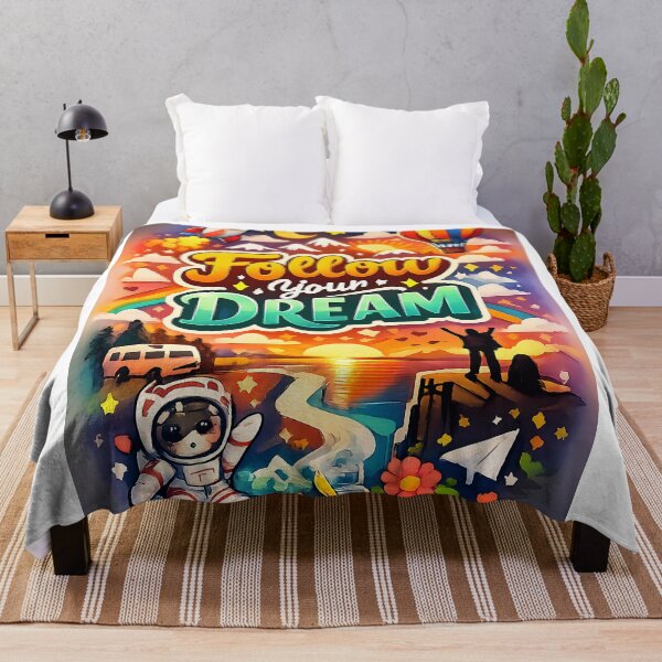 Item preview, Follow Your Dream – Colorful Motivational Quote Art | Inspirational Typography Design designed and sold by UrbanEchoHub.