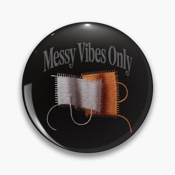 Item preview, Messy Vibes Only Design with Woven Textile Swatches and Abstract Thread Aesthetic designed and sold by SplashTastic.