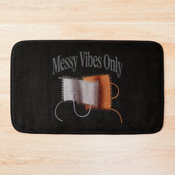 Item preview, Messy Vibes Only Design with Woven Textile Swatches and Abstract Thread Aesthetic designed and sold by SplashTastic.