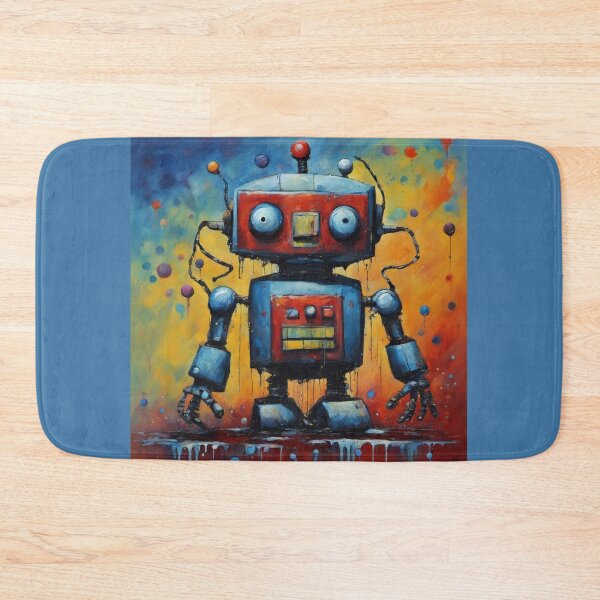 Item preview, A Droid’s Daydream | Whimsical Retro Robot Pop Art designed and sold by PaisleyMarten.