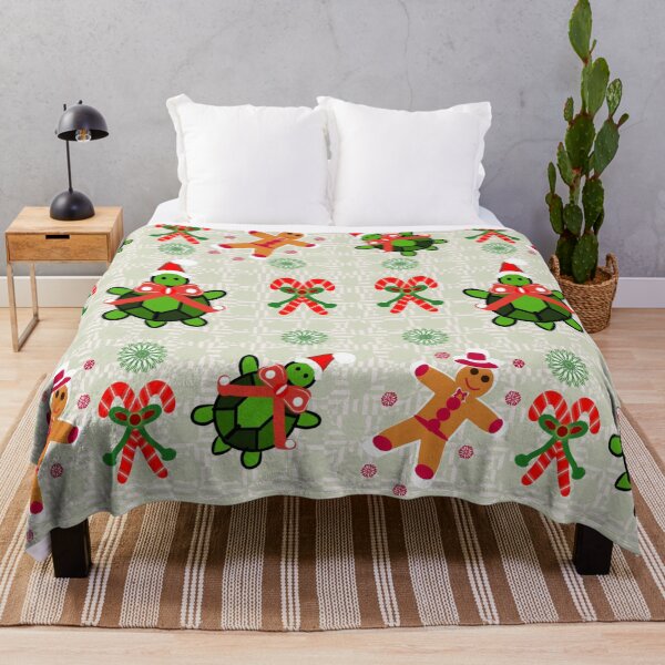 Item preview, Cute Christmas Turtle Pattern with Gingerbread and Candy Canes designed and sold by HopeAndHustle.