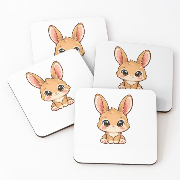Item preview, Chibi Baby Hare Cute Front Facing Cartoon Bunny MR Zgredzio designed and sold by mr-zgredzio.