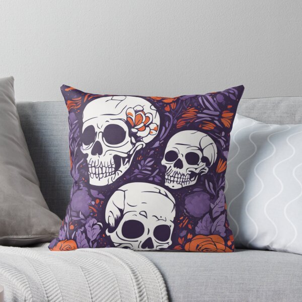 Item preview, Trío de calaveras florales – Arte botánico oscuro designed and sold by KingCuppaDigitalArt.