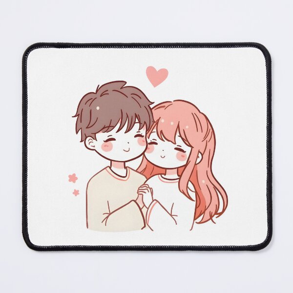 Item preview, Cute Loving Couple Cartoon Illustration designed and sold by StormVape.